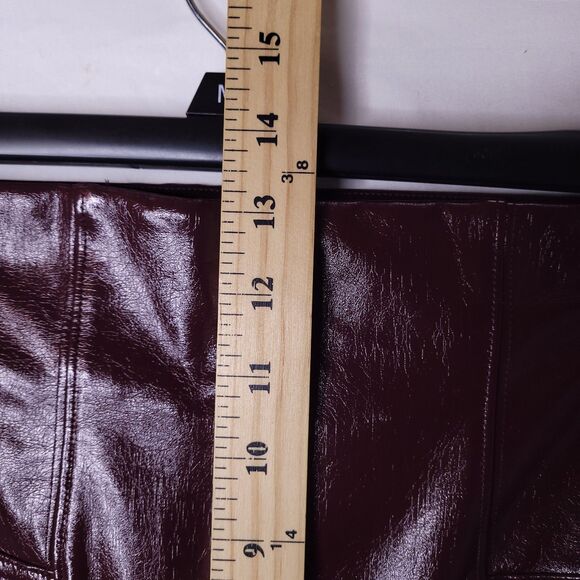 Spanx Faux Leather Leggings Medium Ruby Patent Shiny 20301R - Picture 13 of 16